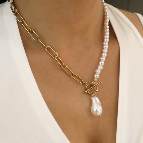 Wellike Colorful Beaded Necklaces For Women Pearl Choker Necklace 18k Gold Plated Dainty Handmade Summer Trendy Jewelry - color: KKWX1690