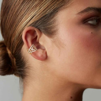 BENEIGE Ear Cuff Non Piercing 14K Gold Plated Ear Cuff Earrings for Women Clip On Cartilage Earring Jewelry for Women - style: Flower