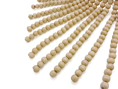 Coiris Boho African Wooden or Acrylic Beaded Bib Statement Necklace Strands Layered Cluster Chunky Collar Choker Wood Necklace for Women Fashion Costume Jewelry - color: Off White