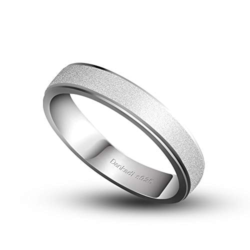 Dankadi Simple Fashion S925 Sterling Silver Ring Smooth Plain Dome Comfort Solid Silver Wedding Ring For Men & Women 3.5 mm 3-13# 24k Real Gold Plated Jewelry - color: Fashion style