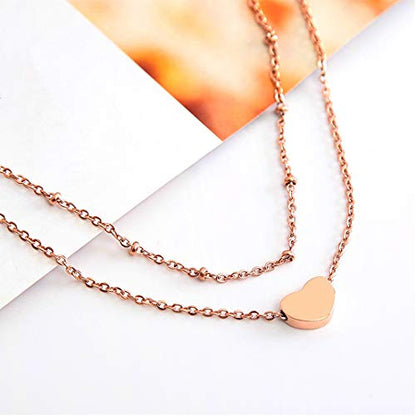 RoseGold Ankle Bracelets for Women - Layered Anklets - Link Foot Jewellery - color: RoseGold - 5#
