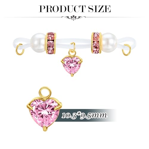 D.Bella Fake Nipple Rings Non Piercing Nipple Jewelry Bells Dangle Heart Butterfly Adjustable Nooses Faux Nipple Piercing Cute Body Jewelry - style: Style B