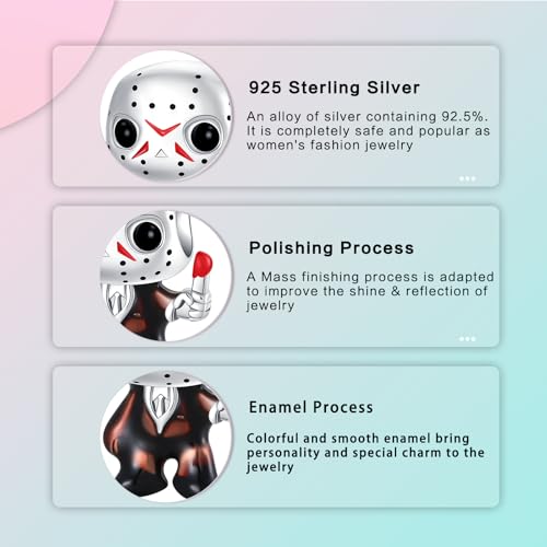 Family Love Mother Daughter Grandma Charm 925 Sterling Silver fits Bracelets Necklace Pendant Bead Charms Jewelry Gift for Women Family Friends - color: Cabin Mask Charm
