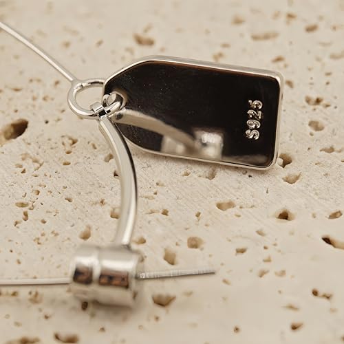 Dangle Flower Gold Earrings for Women, Trendy Statement Hoop Earrings, Gold Floral Drop Earrings Jewelry for Gifts - color: 925 silver plated