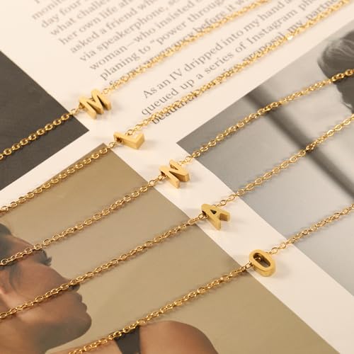 Initial Necklace for Women Girls Kids - Dainty Initial Necklace Tiny A-Z Pendant Necklace Cute Letter Necklace - color: G