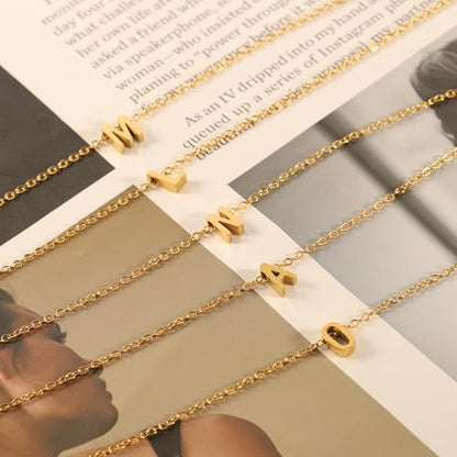 Initial Necklace for Women Girls Kids - Dainty Initial Necklace Tiny A-Z Pendant Necklace Cute Letter Necklace - color: G