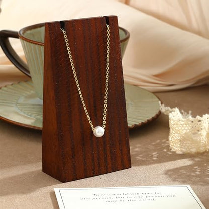 Gold Pearl Necklaces for Women - White Pearls Jewelry Gifts Wedding Bride Bridesmaid Jewelry - color: Gold-Single Round Pearl