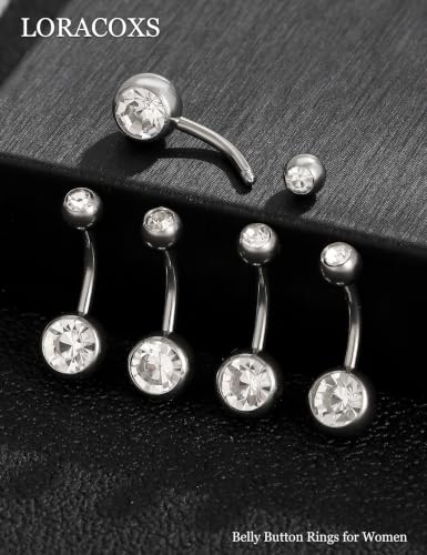 Long Belly Button Rings, Navel Piercing Jewelry for Women | 16mm 14mm 12mm 10mm 8mm Stainless Steel Extral Long Bar 14G - size: 10MM
