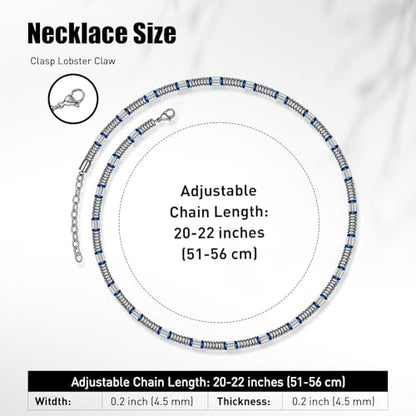 Stainless Steel Chain Necklaces,Rolo Chain Necklace for Men Women,Unique Fashion and Charm Jewelry, Silver Tone Chain,Stainless Steel Adjustable Link, Gifts for Friends/Husband/Dad - style: 1479
