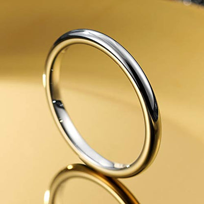 THREE KEYS JEWELRY Tungsten Wedding Band for Men Women Silver Polished | 1mm, 2mm, 4mm, 6mm, 8mm, Engagement Gift, Silver, Polished - color: Silver Tungsten 2mm