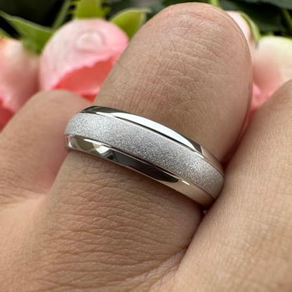 TUTISS 6mm 8mm Black/Gold/Rose Gold/White Tungsten Rings for Men Women Fashion Engagement Wedding Bands Sandblasted Finish I Love You Engraved Comfort Fit - color: 6mm White Tungsten I Love You