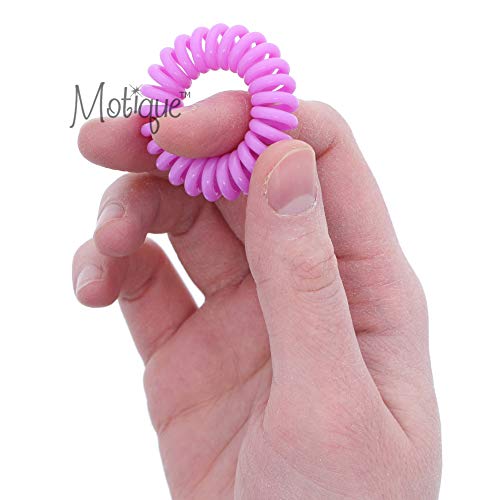 Small Coil Hair Ties For Girls - Set of 6 Purple - color: Purple