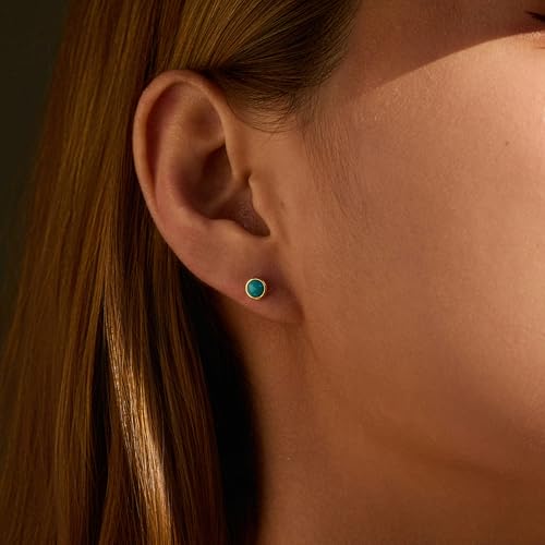 CHIC & ARTSY 18K Gold Plated Solid 925 Sterling Silver Flat Back Earrings for Women Multiple Piercings Screw Back Earrings Cartilage Hypoallergenic Jewelry - style: 925 Silver Flat Back #01