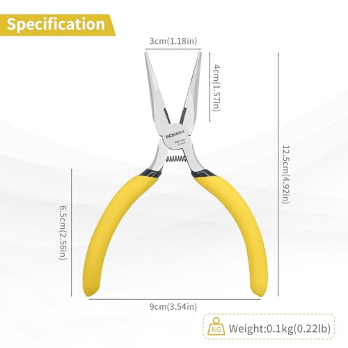BOOSDEN 5" Needle Nose Pliers-10 Pack, Jewelry Pliers Set with Side Cutter, Mini Fine Tip Precision Pliers for Jewelry Making, Electronics, Craft, Beading - Bulk Classroom Set for Teachers & Hobbyists - size: 5''-10 pack