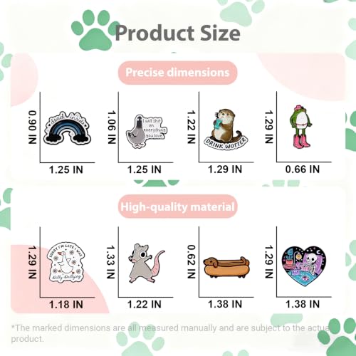 4/6/9/10/12/16/20PCS Cute Enamel Pins Bulk Set, Art Aesthetic Lapel Brooches, Humorous Quote Pins for Backpacks Jackets Hats Bags, Novelty Cool Badges for Women, Men, Teens, Kids - style: 16pcs B