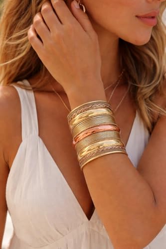Touchstone Indian Bollywood Handcrafted Slip In Easy To Wear Stylish Wrist Enhancer Designer Broad Jewelry Cuff Bracelet For Women and Men. - style: Braided Wonder Woman