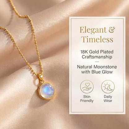 18K Gold Plated Dainty Necklace for Women, Cubic Zirconia Pendant, Tarnish Resistant Hypoallergenic Jewelry, Fashion Women Accessories - color: Gold