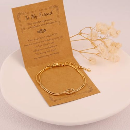 Matching Bracelets for Couples Love Knot Bracelet Pinky Promise Soulmate Relationship Friendship Bracelets Forever Infinity Jewelry Gifts for Women Her Him - style: FRIEND-G