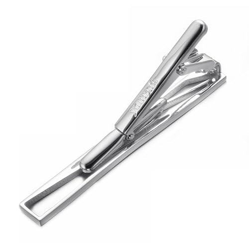 Yoursfs Irregular Hollow Out Tie Clips for Men | Small Square, Silver, Stainless Steel, Personalized Jewelry