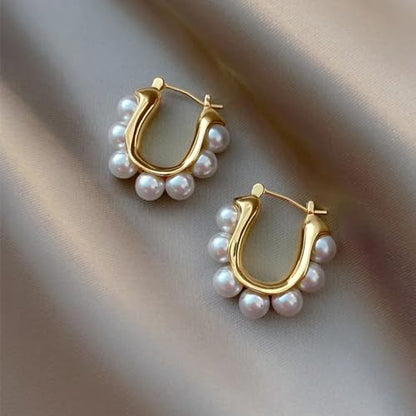 Retro Pearl Stud Drop Earrings Elegant Faux Pearl Stud Earrings For Women Exquisite Wedding Engagement Jewelry Gifts - style: Style 3