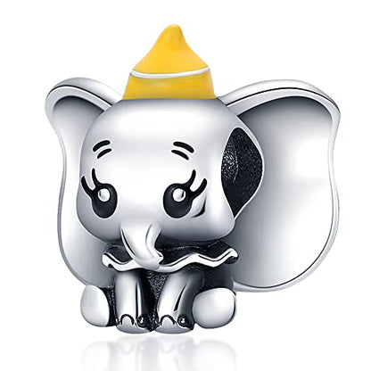LIGHTDOG 925 Sterling Silver Charms for Bracelets Necklaces Dangle Pendants Beads Charms Fits Pandora Charms Bracelets Jewelry Holidays Gift for Women - style: Elephant Beads