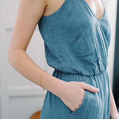 Honeycat Milky Way Disc Chain Bracelet in Gold, Rose Gold, or Silver | Minimalist, Delicate Jewelry