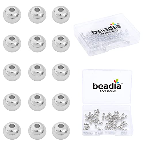 Platinum Plated Round Spacer Beads 4mm 100pcs for Jewelry Making Findings Non Tarnish - color: Platinum, size: 4mm