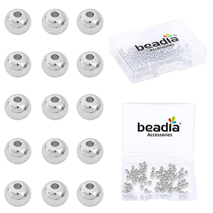 Platinum Plated Round Spacer Beads 4mm 100pcs for Jewelry Making Findings Non Tarnish - color: Platinum, size: 4mm