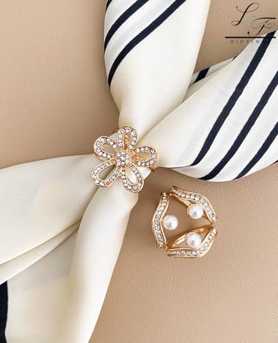 Scarf Rings Buckle And Slides For Women Scarves Pin Tshirt Ties Clip For The Side 3CP - color: Blue jewel silk scarf buckle