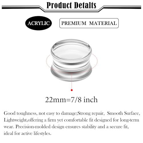 6G-50mm Solid Ear Plugs Tunnels for Women Men Double Flared Saddle Ears Gauge Plug Stretcher Expander Piercing Body Jewelry Black White Clear 1 Pairs - color: Clear Tone, size: 22mm = 7/8 inch