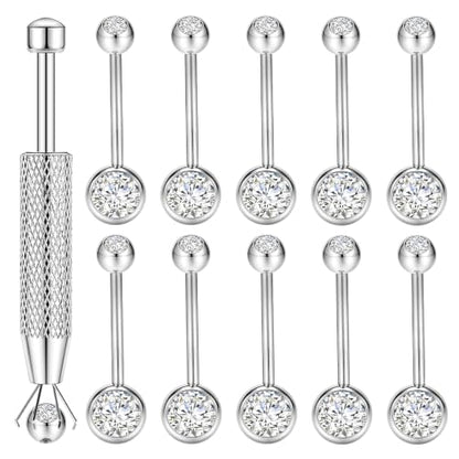 Long Belly Button Rings, Navel Piercing Jewelry for Women | 16mm 14mm 12mm 10mm 8mm Stainless Steel Extral Long Bar 14G - size: 16MM