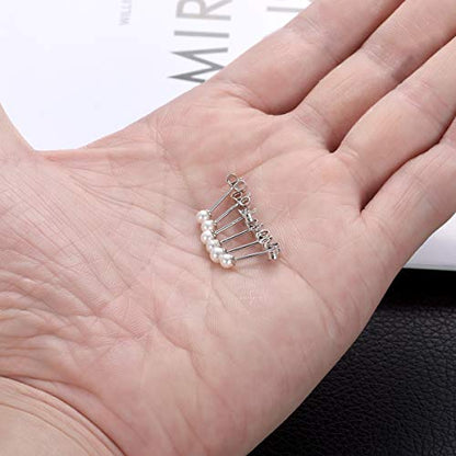 EPIRORA Sterling Silver Stud Earrings for Women Men- 3 Pairs 3mm Tiny Ball Stud Earrings Round CZ Earrings Pearl Earrings Set Cartilage Small Tragus Earrings - style: 3 Pairs-Pearl Earrings