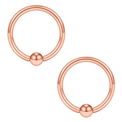 SCERRING 16G Captive Bead Piercing Ring Stainless Steel Nose Septum Tragus Helix Nipple Lip Eyebrow Hoop Rings 12PCS - style: 12PCS - 10mm Mix Color