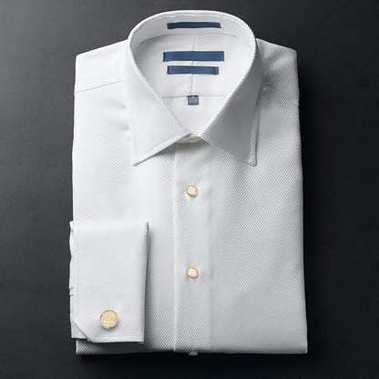 wynameleri Mens Tuxedo Shirt Button and Cuff Links Set, Classic Shirts Cufflink Studs, Formal Business Wedding Jewelry - color: Checkered-Gold