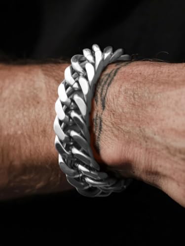 Supcare Unique Anniversary Birthday Valentines Fathers Day Stainless Steel Cuban Link Bracelets for Men Him, To My Man Dad Husband Love Always Remember Wrist Chain Bracelet Jewelry Gifts - color: A-Steel 01 To My Son, size: 7.5 Inches-17mm Width