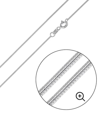 925 Sterling Silver Italian Snake Chain Necklace - Secure Lobster Clasp, Perfect for Layering - Durable Necklace & Bracelet Chains for Everyday & Special Occasions - size: 30, style: 0.7