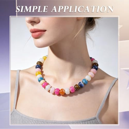 Chunky Beaded Necklaces for Women Statement Colorful Acrylic Resin Beads Necklace Bracelets Boho Trendy Necklace Bracelet Earrings Summer Beaded Jewelry - style: 4C