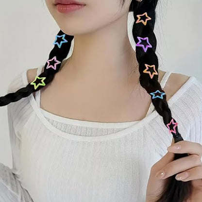 Star Hair Clips Snap Hair Barrettes Non Slip Star Hair Accessories Glitter Colors polka dots Metal Hair Clips for Girls Women -15 PCS 1.18" - color: 15 P -1.18"-Glitter polka dots