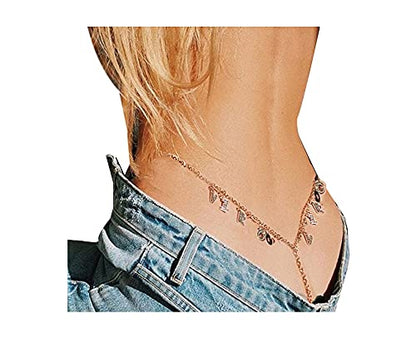 Women Sexy Rhinestone Waist Body Chain Crytal Sexy Letter Pendant Belly Waist Chain T-string Thong Body Jewelry - color: Virgo Letter