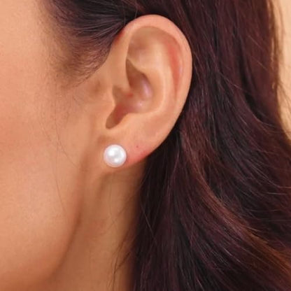12 Pairs Simulated Pearl Earrings for Women, White Rhinestone Pearl Earrings Set for Wedding, Birthday, Christmas