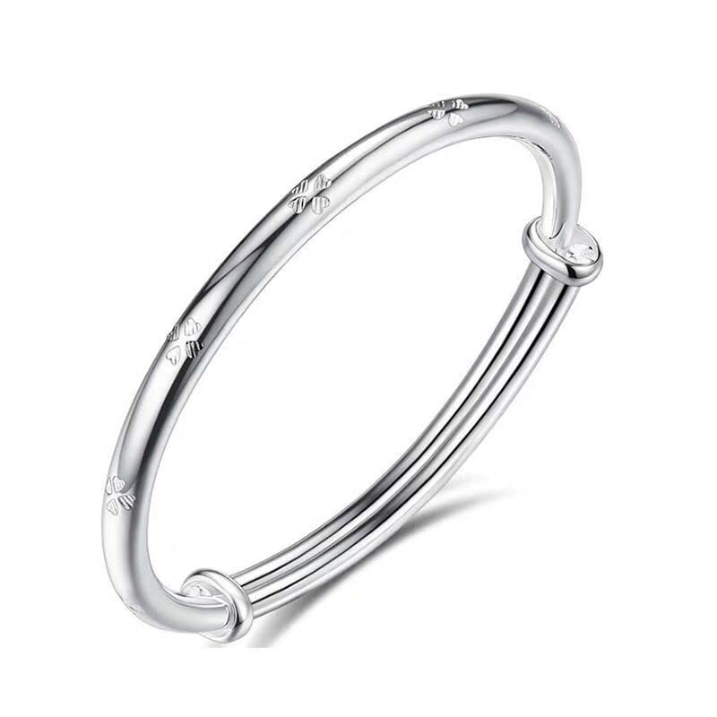 925 Sterling Silver Bracelet Plated Cuff Bangle Bracelet Fashionable Multi-layer Cross Wire Bangle Bracelet Open Adjustable Wide Cuff Bracelet for Teen Girls Fashion Jewelry - color: 01