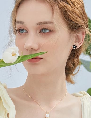 15 Pairs Clip on Earrings for Women Chunky Hoop Clip Earring Round CZ Twist Simulated Pearl Flower Knot No Piercing Fake Stud Earrings Sets Jewelry Gifts Silver Gold Plated - color: B: Silver