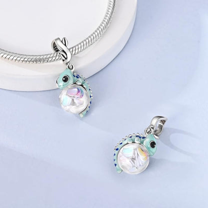 Birthday Fashion Heart Dangle Charm for Bracelets and Necklace Pendant Bead Charms Jewelry Present for Women Family Friends - style: Chameleon