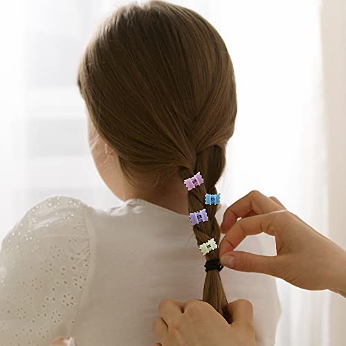 50 PCS Mini Hair Claw Clips， Bangs Strong Grip Multifunction Clamp Clips. (Jelly color) - color: Jelly color