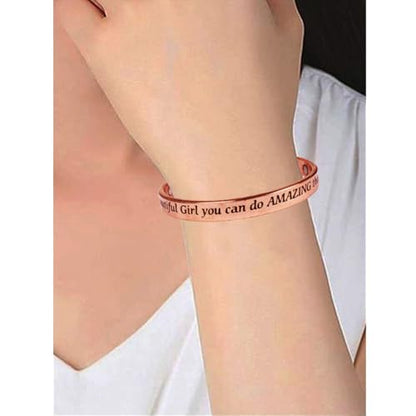 Touchstone Inspirational Copper Engraved Magnetic Bracelets for Women-Personalized Jewelry Gifts for Best Friend/Mom/Daughter/Sister- In a Gift Box Beautiful Girl You Can Do Amazing Things - style: Beautiful Girl You Can Do Amazing Things