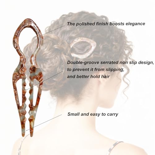 Prestiges Hair Pin - 4pack French Hair Pin for Thin Thick, Prestiges Hairpin for Women Hair Accessories