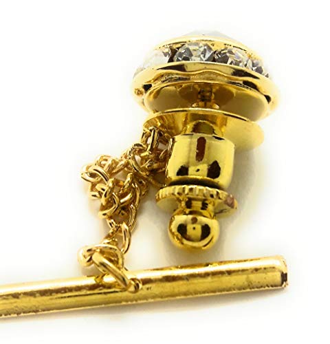 SWARVORSKI RUBY ON CRYSTAL TIE TACKS