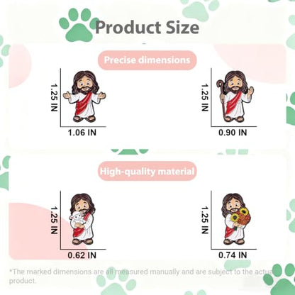 2/4/5/20pcs Funny Enamel Pins Bulk - Aesthetic Hard Enamel Lapel Pins Set, Art Brooches for Backpacks, Jackets, Hats, Bags, Lanyards, Cute Animal Pins for Adults, Kids, Women, Men - style: 4pcs Jesus