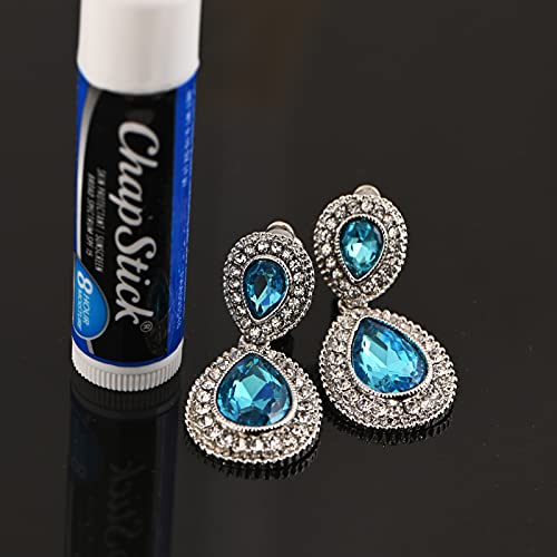 Spinningdaisy Clip On Earrings for Women | Non Pierced Earrings for Wedding - color: Tear Drop Aqua