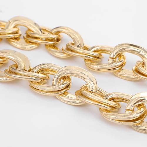 Chunky Gold Necklace, Statement Cuban Link Chain Necklaces, Punk Short Thick Gold Chain Necklace Fashion Jewelry for Women